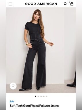 Good American Good Waste Palazzo Pants